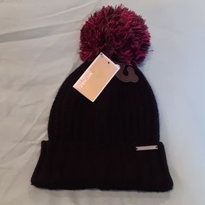 Michael Kors Black Winter Pompom Knit Beanie